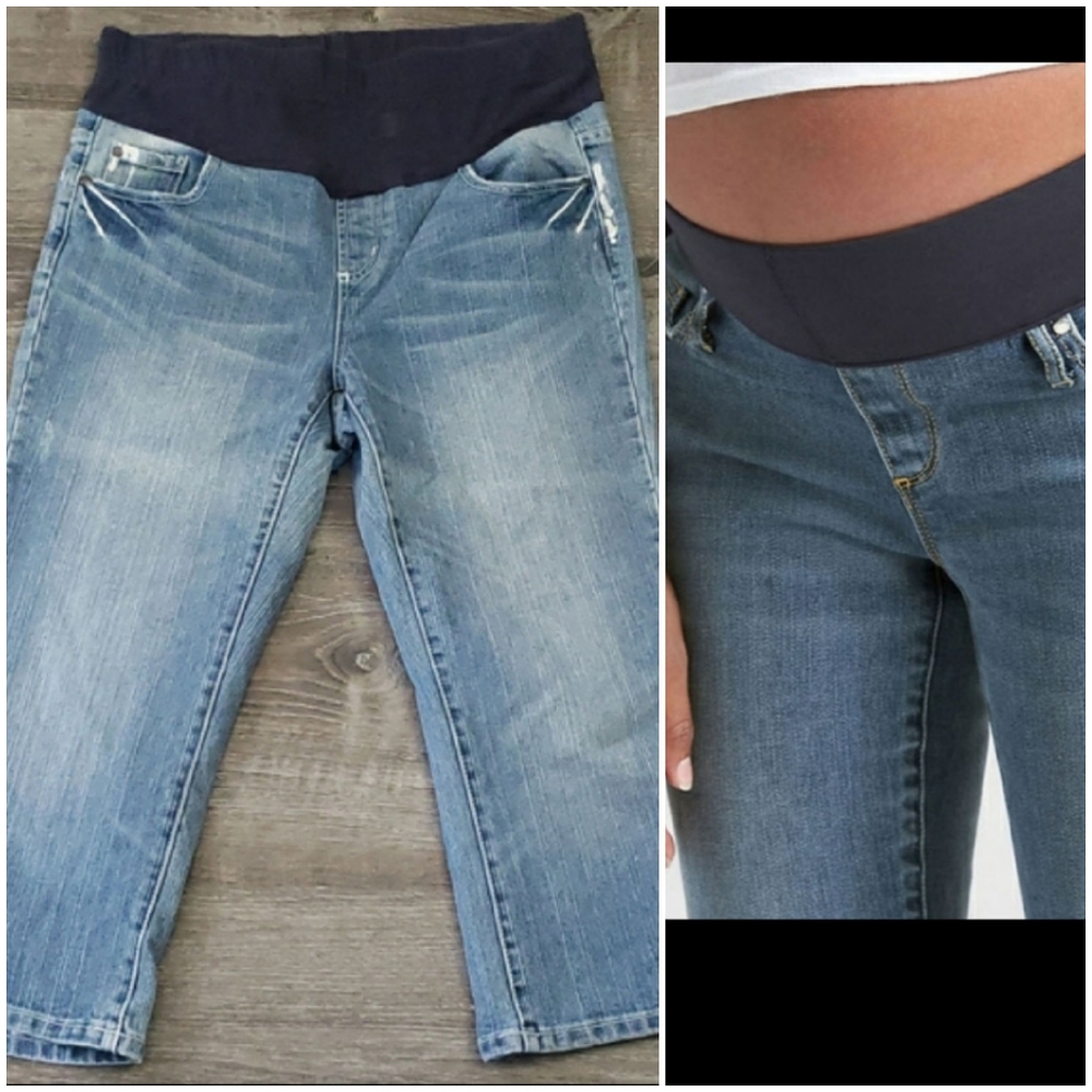 Mimi Maternity Denim Capris Size L